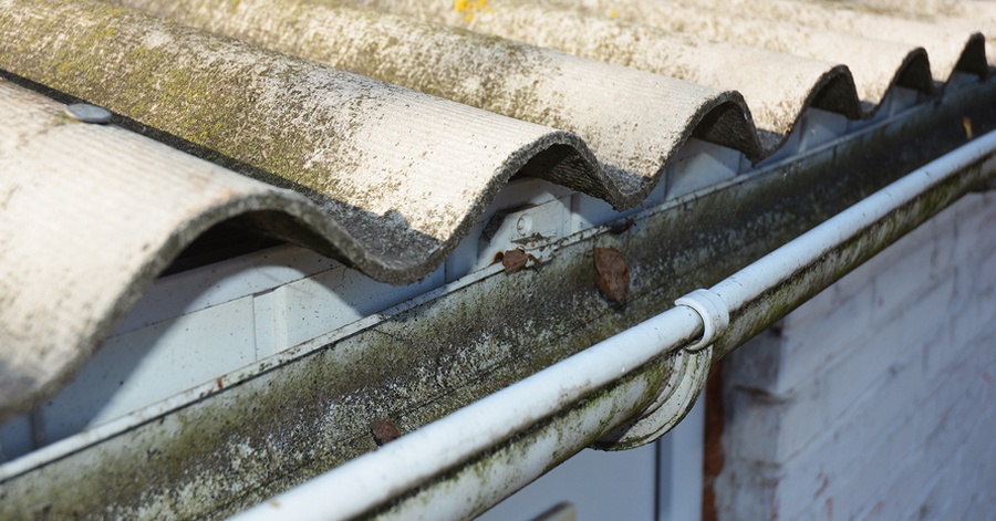 asbestos roof guttering